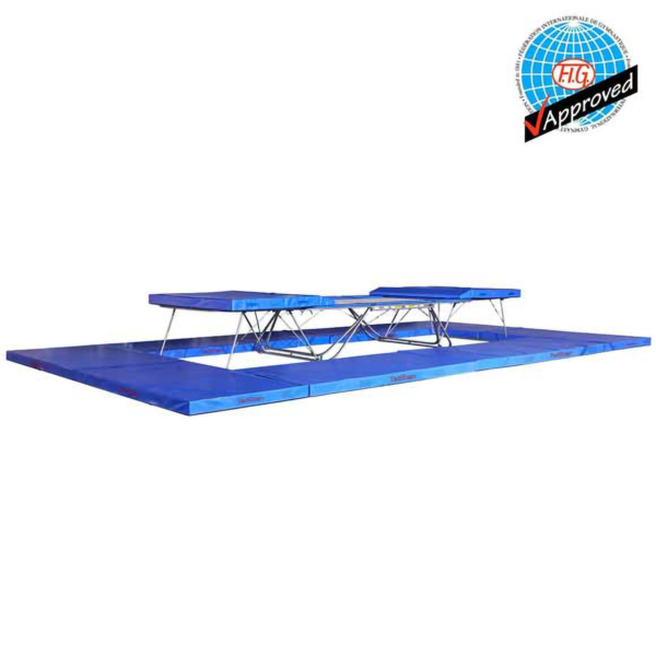 Trampoline de compétition sans extensions ni tapis