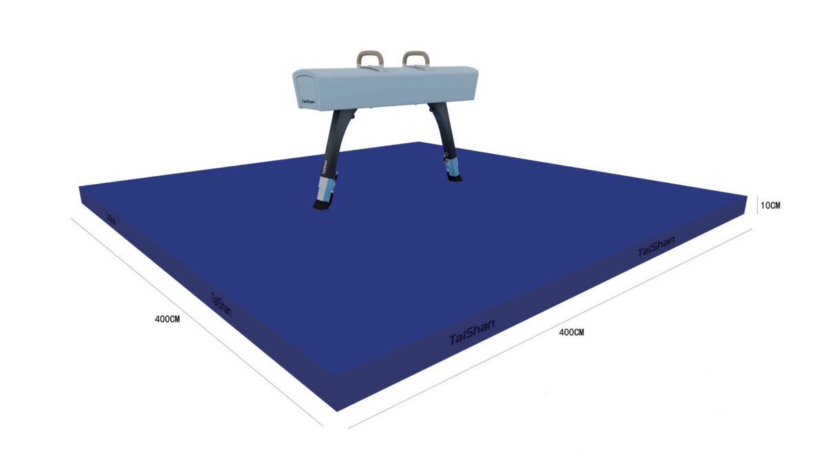 Ensemble de tapis de réception pour cheval d’arçons à pieds en carbone – compétition